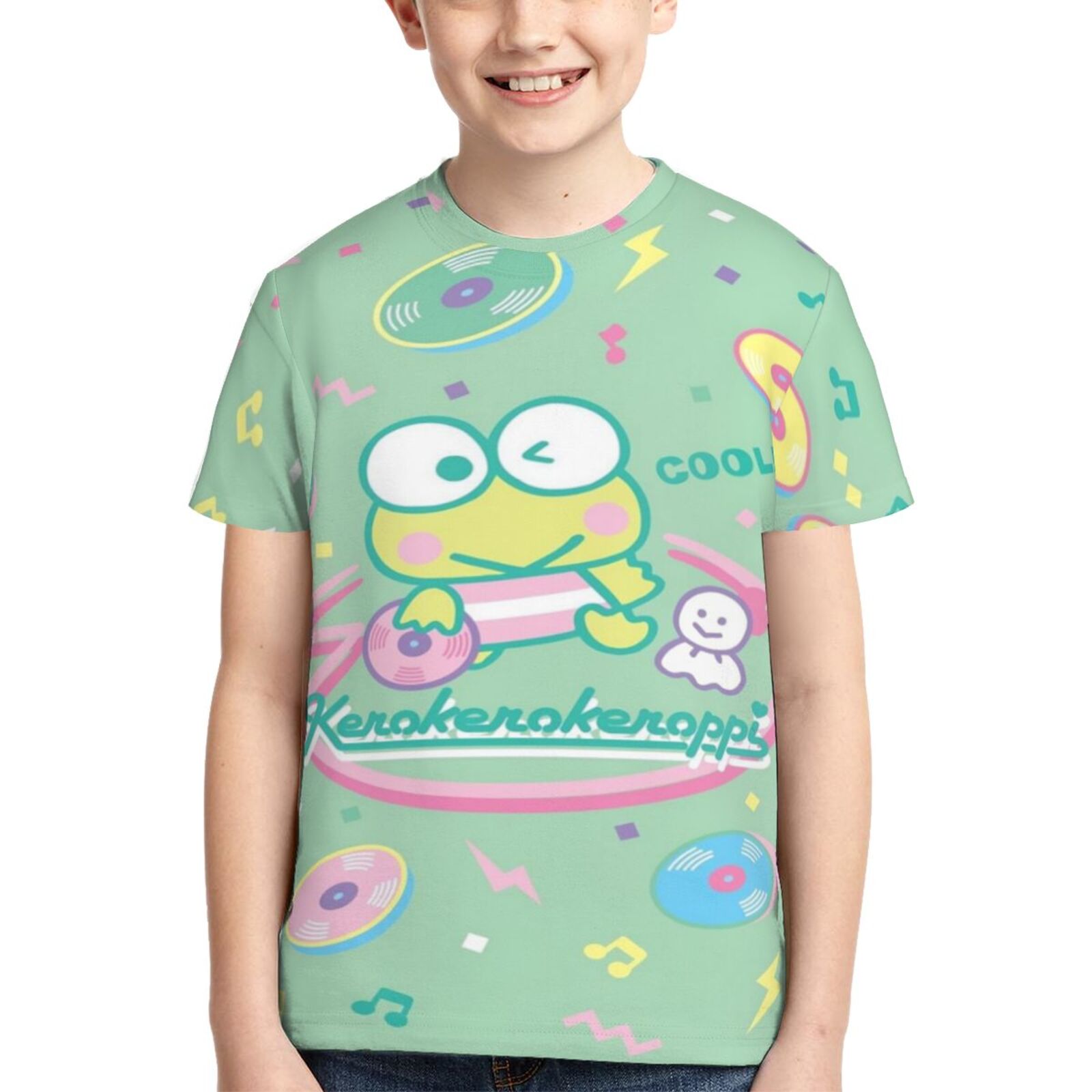 Kids Keroppi Shirts 3D Printing Cartoon T Shirt Casual Top Summer Short Sleeve Novelty Tee For Boys Girls